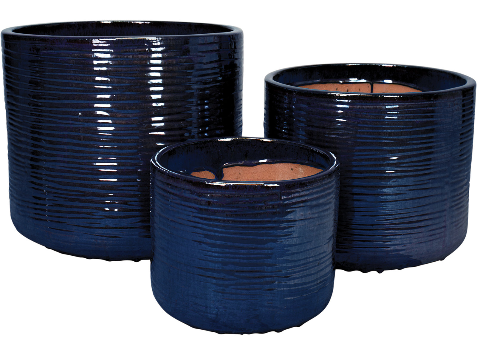 15" Pot Planter, Pearl Blue