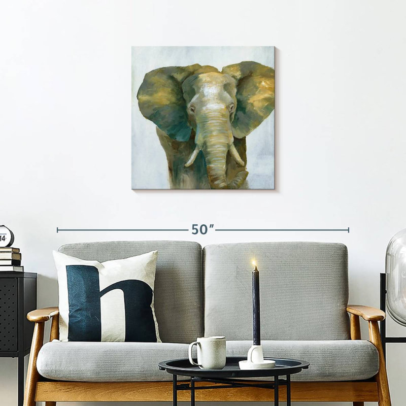 Brampt Jade Elephant, 24" H x 24" W