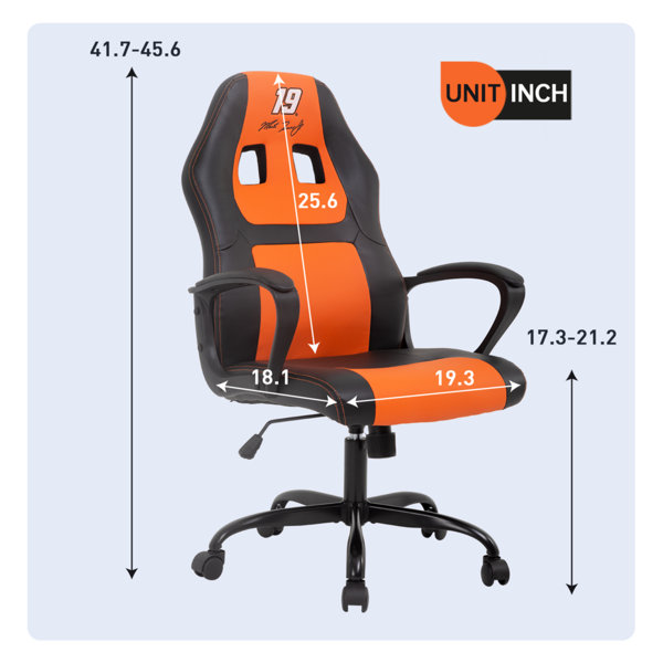 Lacoo PU Leather Gaming Computer Chair with Footrest and Lumbar