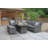 PARIS 7pc Deluxe Modular Corner Dining Set 2pc LH / RH Sofa, 1pc Corner Chair, 1pc Middle Chair & 1 Bench with 170x100cm Firepit Table