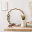 Miroir rond en bois