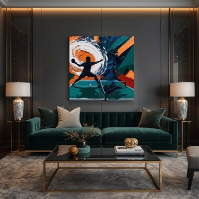 Art sur toile gris Sports Tennis de table