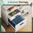 2 Drawer Locking Lateral File Cabinet With Charging Station, Rolling Printer Stand Fit A4/Letter Size-1160767601