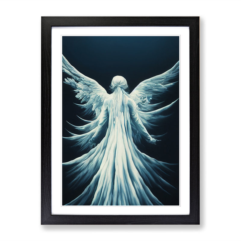 Limuel Dripping Angel - Picture Frame Print, 34cm H x 25cm W x 2cm D, Oak