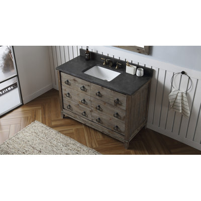 48'' Single Bathroom Vanity with Stone Top
