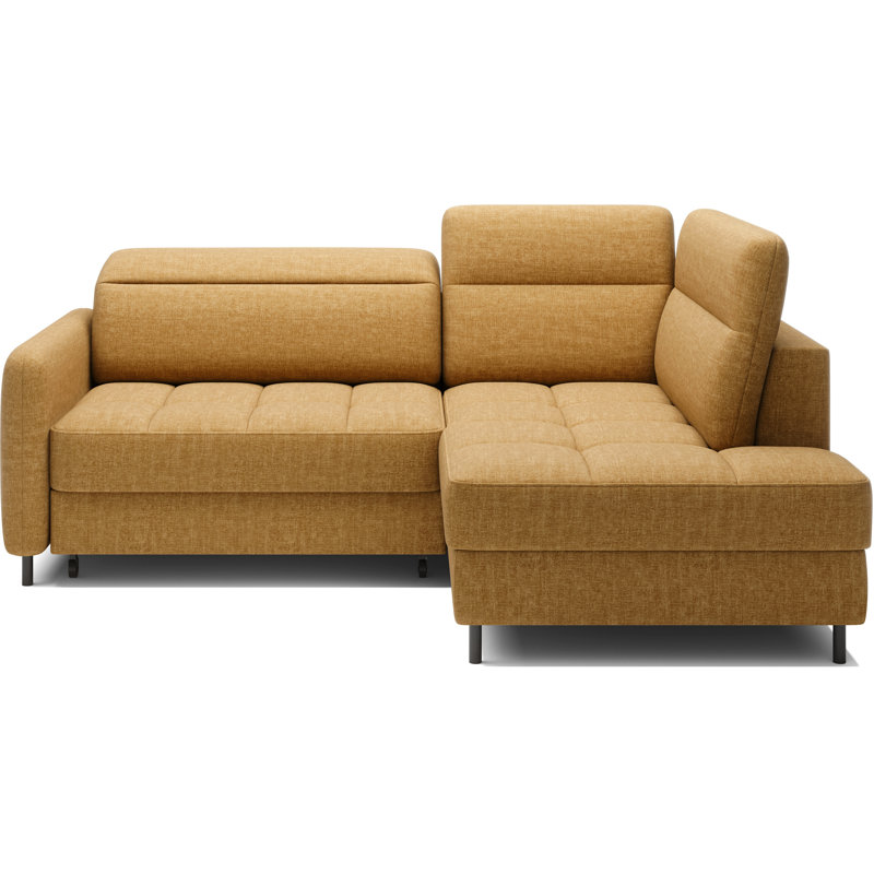 Bopha 3 Seater Sofa Bed, Yellow, Right Hand Facing