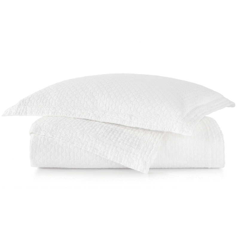 Juliet Standard Cotton Modern & Contemporary Coverlet/Bedspread, Queen Coverlet, White