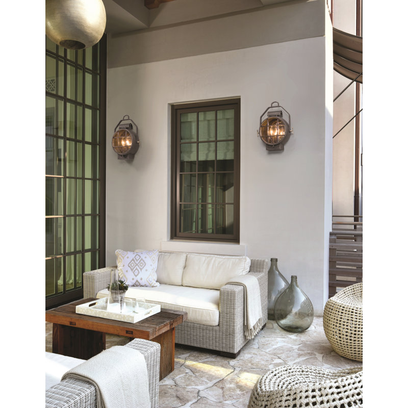 Point Lookout 2-Light Outdoor Flush Mount, 16.25" H x 12" W x 12" D