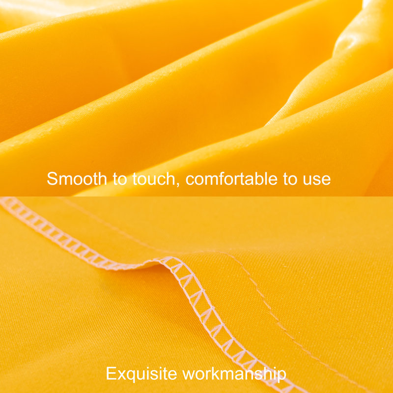 Satin Pillowcases With Envelope Closure, Yellow, Standard Pillowcase