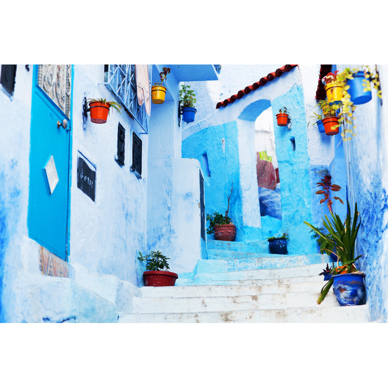 Chefchaouen City, Morocco by Zzvet - Wrapped Canvas Print, 30cm H x 46cm W