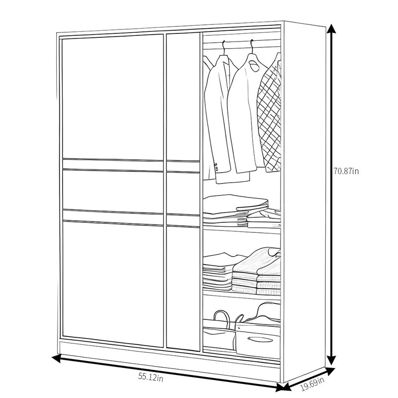 Weddle, 71" H x 55" W x 20" D
