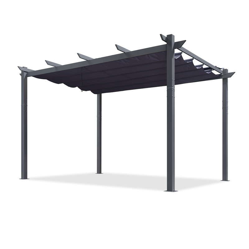 4m x 3m Aluminum Pergola, Navy Blue