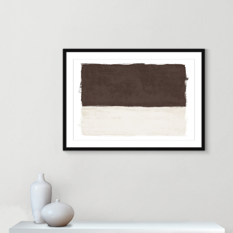 Chocolat trempé I - Version paysage par Natalie Carpentieri, L 35,5 po x H 25,5 po, Imprimé mat, Noir satiné