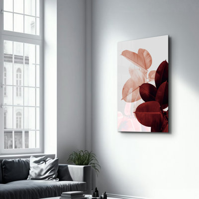 Élégante peinture murale en verre trempé de 13,8 po x 21,7 po | 100% verre trempé, épaisseur: 0,16 pouce | Imprimé UV pour des couleurs éclatantes | Parfait pour la décoration intérieure, le salon et les espaces de bureau