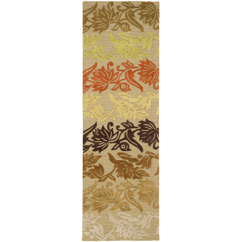 Soho Hand Tufted Wool Pile Floral Rug, Runner 2'6" x 8'