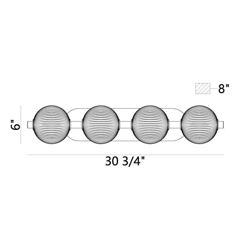 Coiffeuse 4 lumières Palmas en or