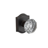 Crystal Privacy Door Knob with Traditional Arch Rose