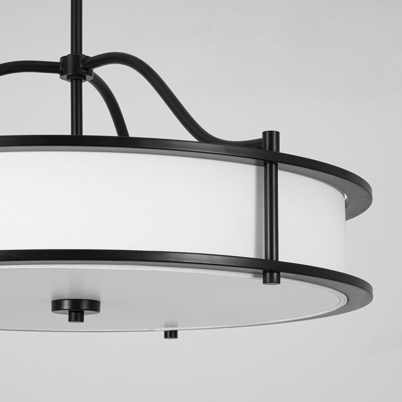 Luminaire suspendu cylindrique à 1 lumière pour salle à manger