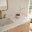 Ensemble de meuble-lavabo mural rectangulaire simple 54 po avec comptoir à quartz blanc Carrara de 1,5 po Mulloy-746427712-746427718