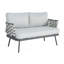 Ensemble de conversation 4 pièces Mariano Steel - 1 causeuse + 2 chaises + table-130377214