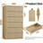 Fluted 6-Drawer Dresser, 56" Modern Curved Chest of Drawers-286228624