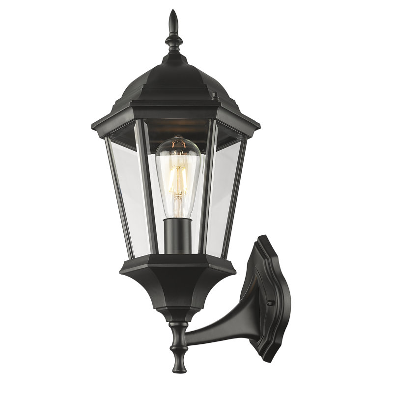 Howa Wall Light, Matte Black, Clear Beveled