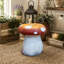 Table d'appoint d'extérieur, tabouret de statue champignon