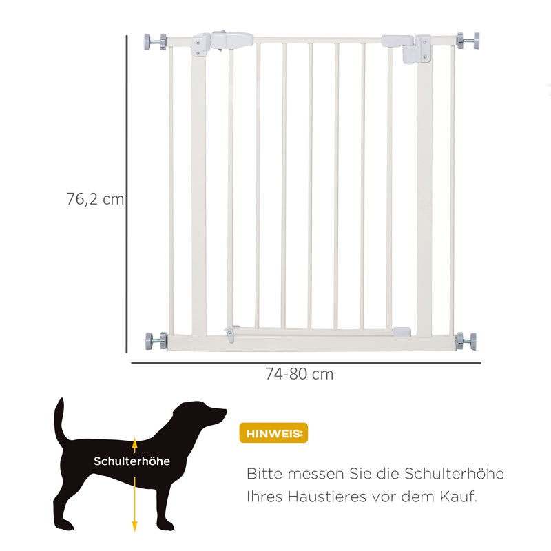 Metal Free Standing Pet Gate With Door