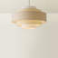 19cm H Linen Drum Pendant Shade ( Clip On )-26614866-26777325