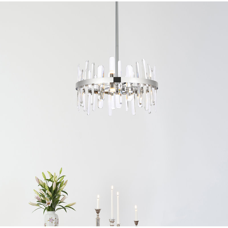 Marlow 6 - Light Unique/Statement Pendant, Chrome, 57.5" H x 20" W x 20" D