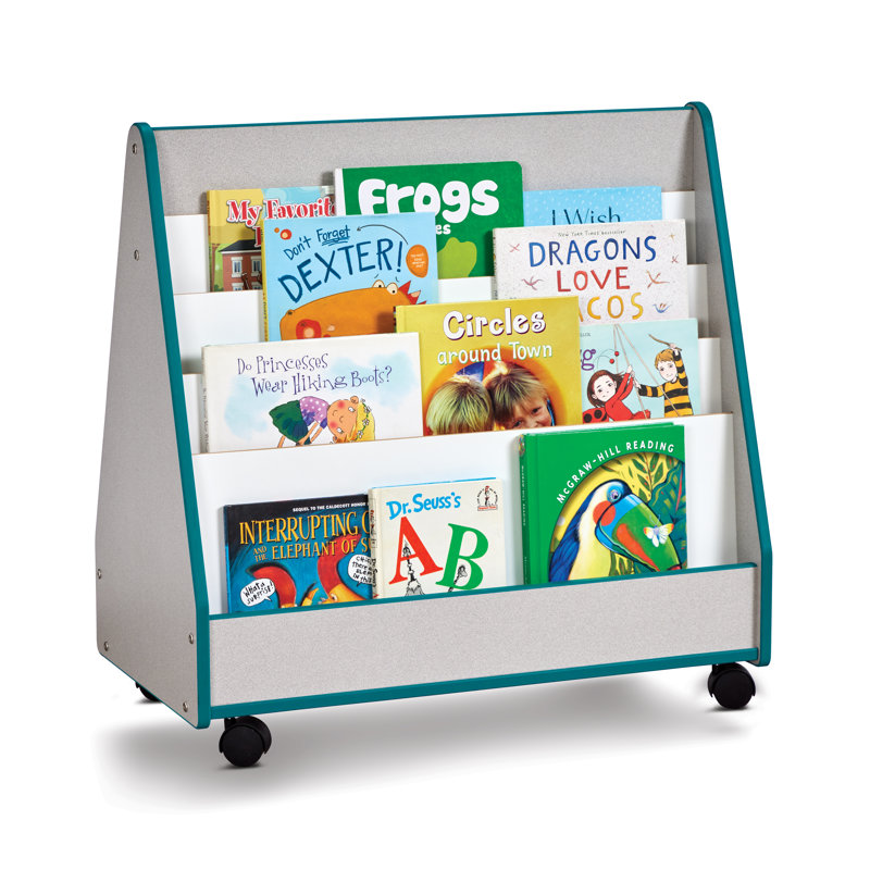 Présentoirs à double face Rainbow Accents®, Sans roulettes, Bleu sarcelle