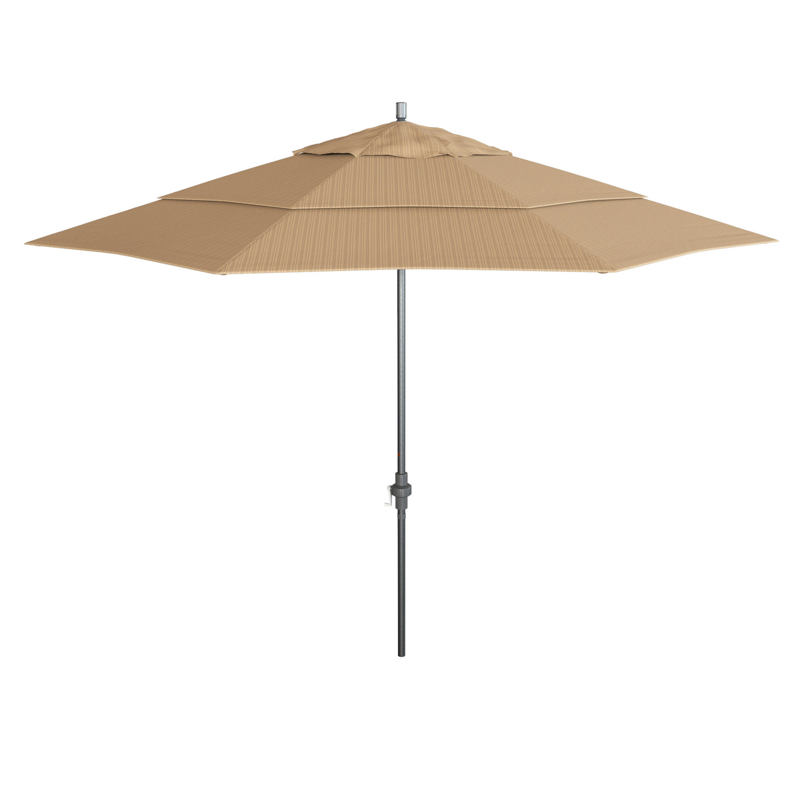 Ohara 132'' Market Umbrella, Terrace Sequoia Performance, Hammertone Gray