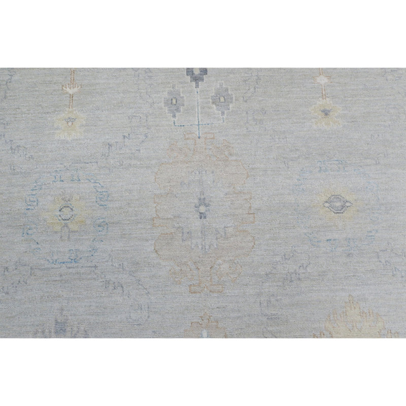 Tapis rectangulaire en laine noué à la main