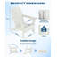 Ensemble de 3 chaises en PEHD Adirondack, chaises Adirondack pliantes avec table d'appoint, chaises longues pour le jardin, la terrasse, la pelouse, la cour (chaise * 2 + table d'appoint * 1)-1169497685