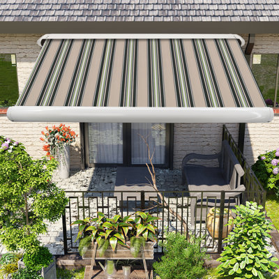 Dakota Fields 350 cm W x 250 cm D Retractable Patio Awning