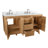 Saeko 60" Double Bathroom Vanity with Carrara Marble Top-571508986