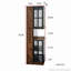 Vitrine 70 "avec portes en verre et lumières
