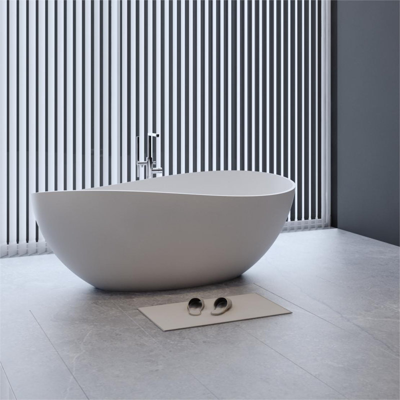 Baignoire de trempage autoportante de 63 po x 37,38 po Deco