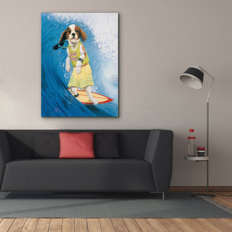 «Surf Dawg» par Scott Westmoreland, H 54 po x l 40 po x P 1,5 po
