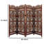 Cloison 4 panneaux en bois 72 "x 80"