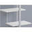 60-inch 5-tier asymmetrical bookshelf, with white wood grain partition and metal frame-1458887930