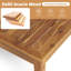 Ensemble de canapé d'angle 3 places en bois d'acacia pour terrasse, style transitionnel, avec pouf et table basse. Conception à lattes, coussins résistants à l'eau pour jardin.