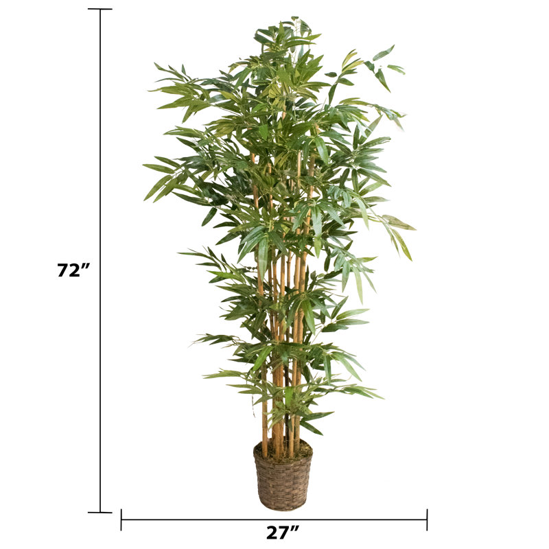 Tall High End Realistic Silk Bamboo Tree in Basket, 1