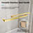 56"- 60" W x 78" H Double Sliding Frameless Shower Door with 3/8"(10mm) Clear Tempered Glass, Stainless Steel Accessories Brushed Gold-137519095-137519096