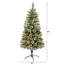 Arbre de Noël pin vert givré 10 'avec 850 lumières DEL H 10'-20202537