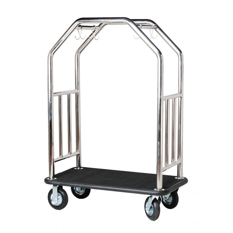 Chariot utilitaire, H 71 po x l 48 po x P 27 po, Acier inoxydable