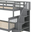 Stylish Twin - Over - Full Bunk Bed With Pull - Out Twin Trundle-1301996816