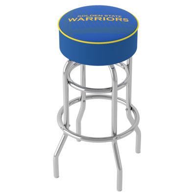 Swivel Upholstered Counter Stool with Metal Frame