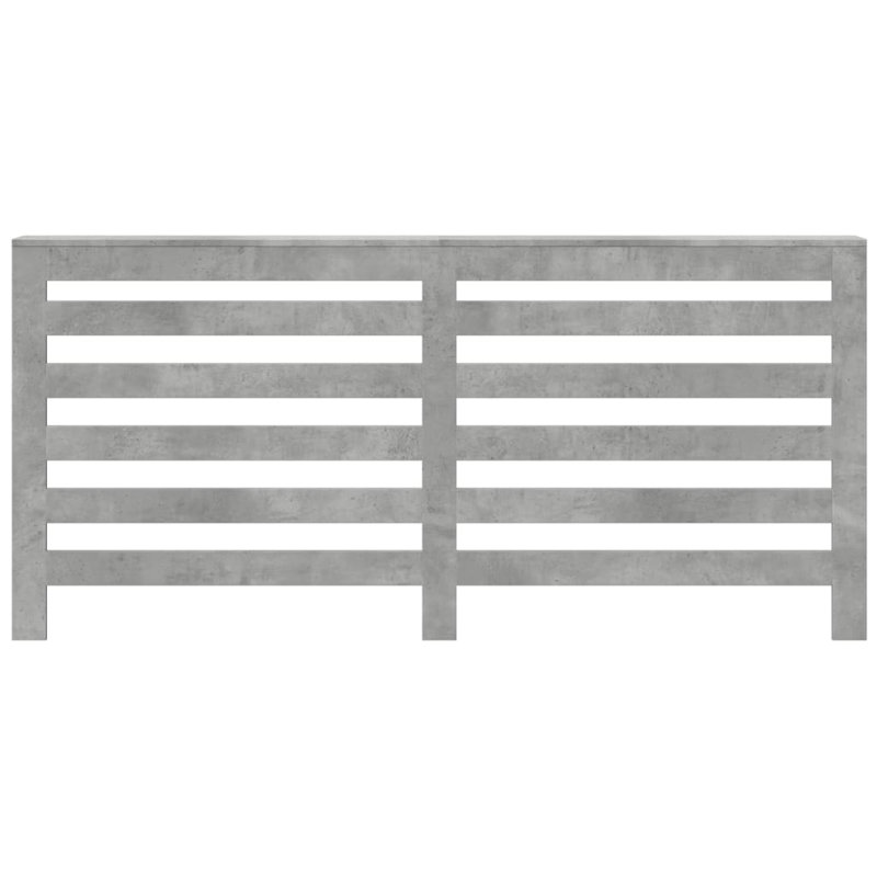 Extra Large Radiator Cover, Concrete Grey, 175 x 20 x 82 cm, Horizontal Slats