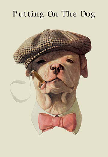 « dog », affiche rétro, H 42 po x l 28 po x P 1,5 po